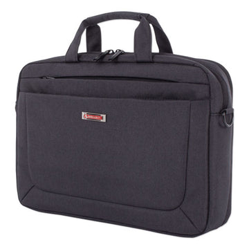 Swiss Mobility Cadence 2 Section Briefcase, Holds Laptops 15.6", 4.5" X 4.5" X 16", Charcoal freeshipping - TVN Wholesale